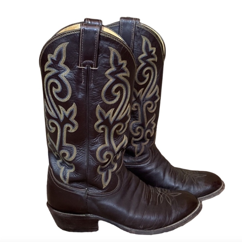 Justin Western Boots Brown Size 9 Made in USA